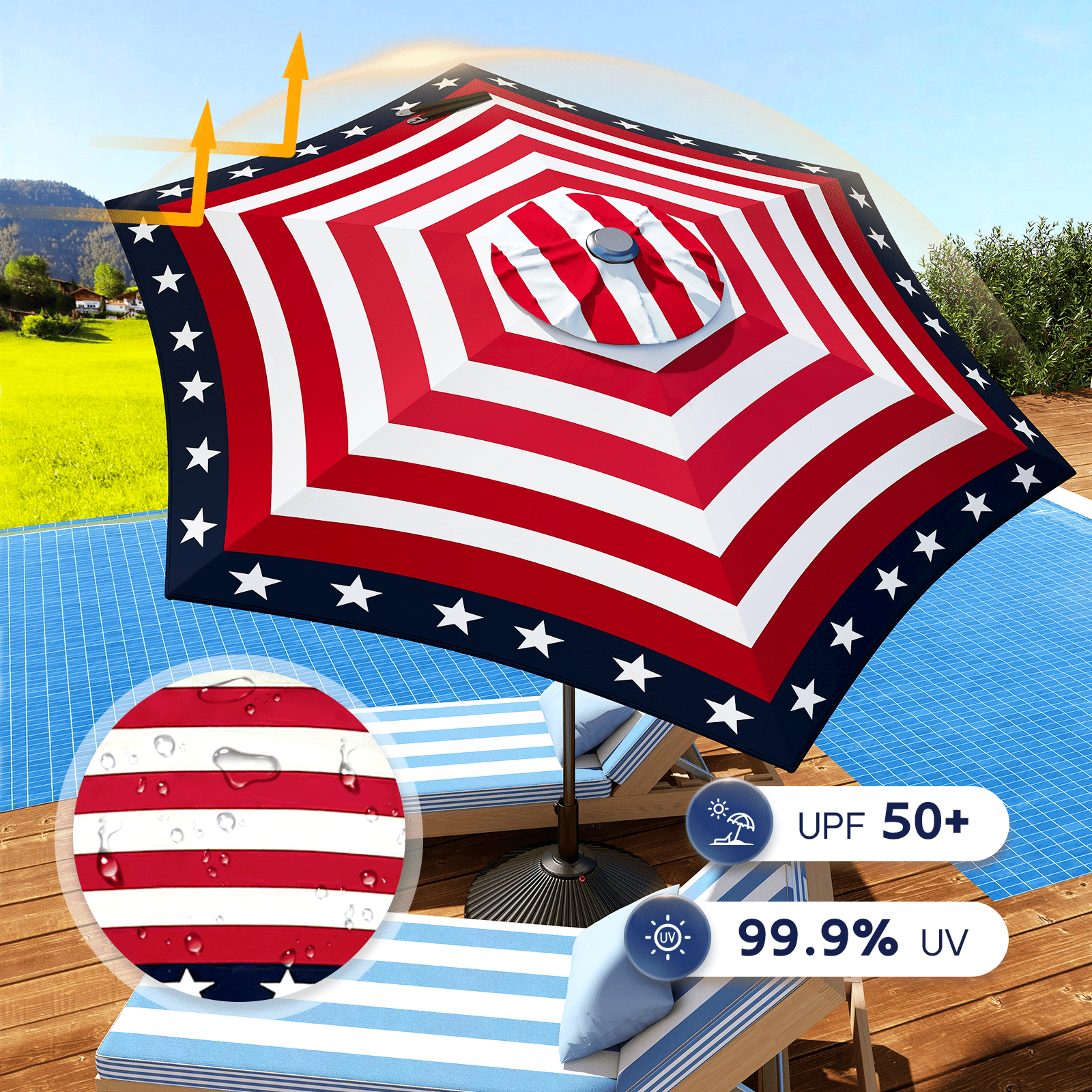 Lyon | 9ft Market Umbrella - Abba Patio