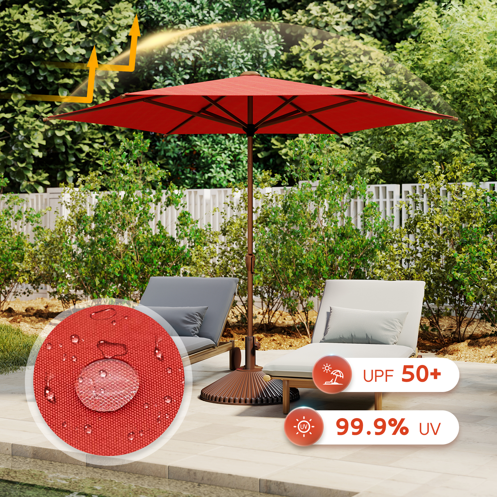 Lyon | 9ft Market Umbrella - Abba Patio