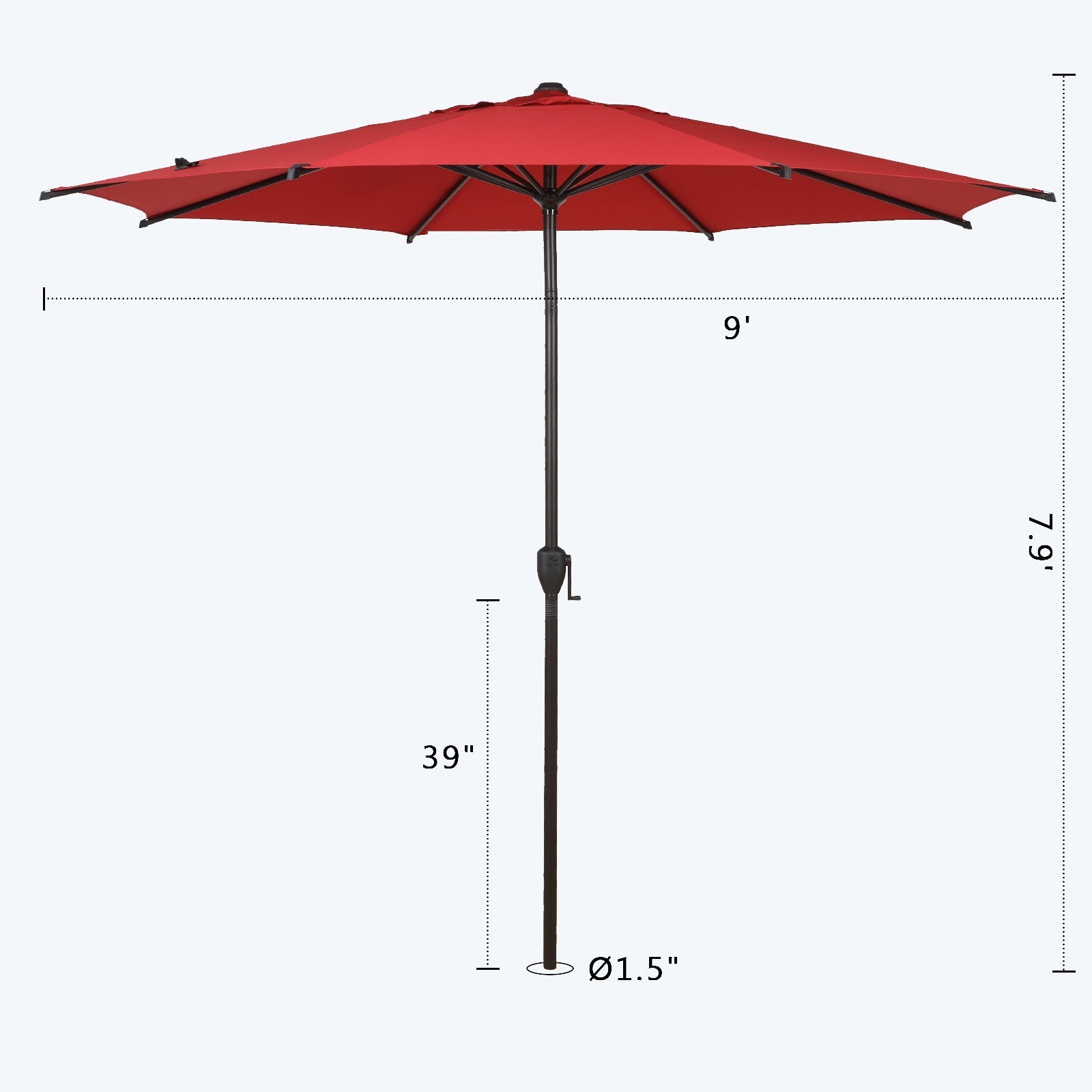 Lyon | 9ft Market Umbrella - Abba Patio