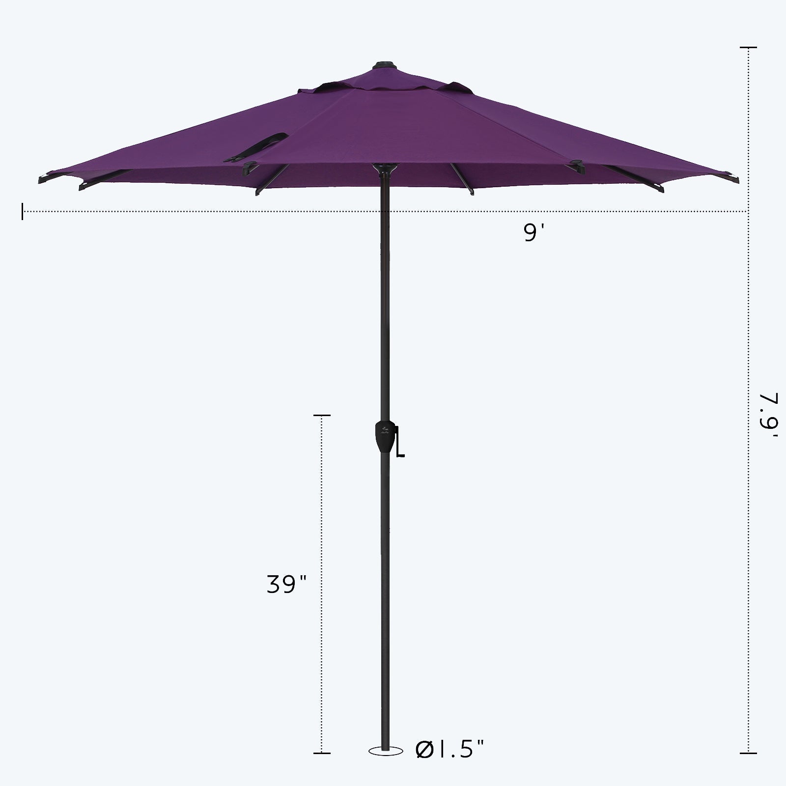 Lyon | 9ft Market Umbrella - Abba Patio