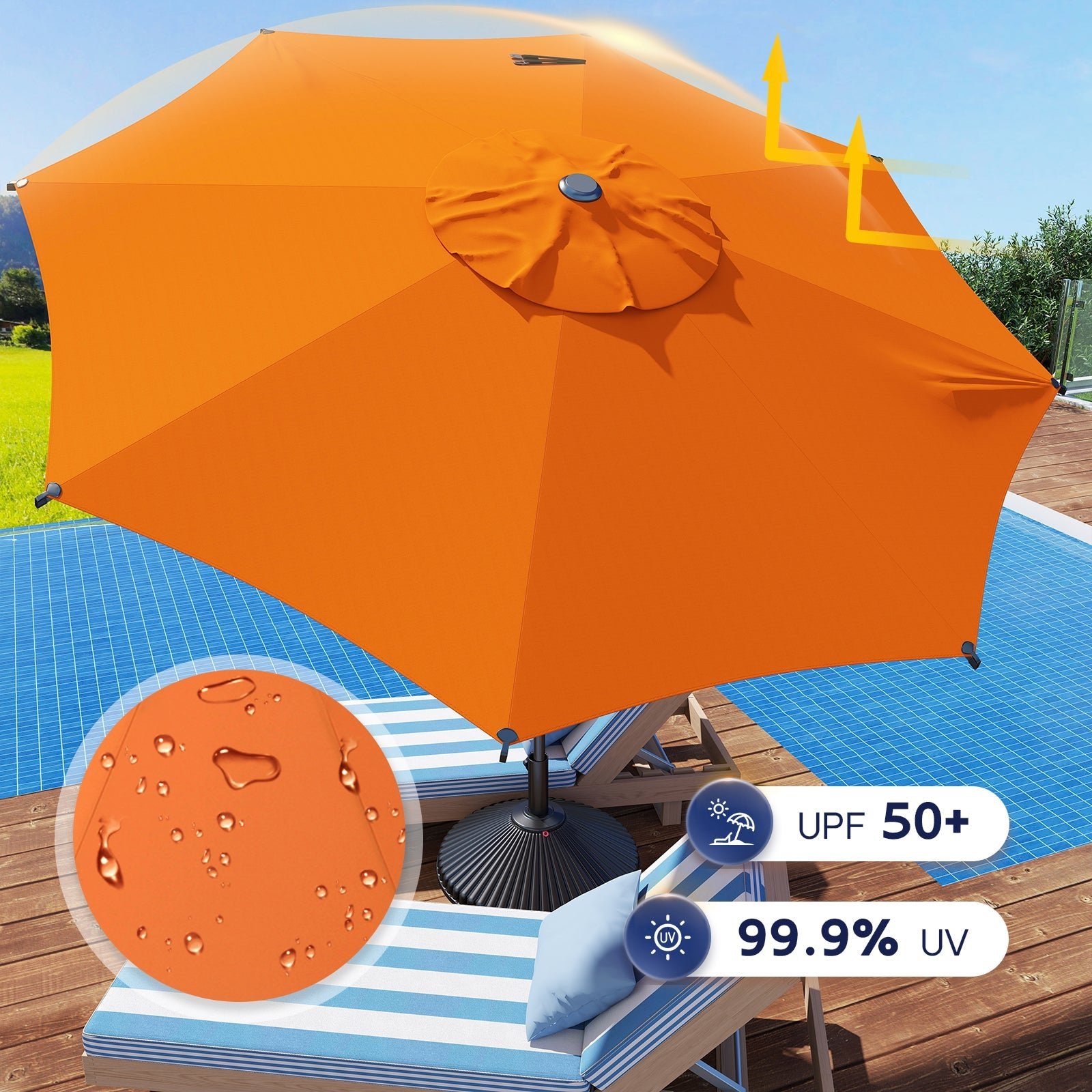 Lyon | 9ft Market Umbrella - Abba Patio