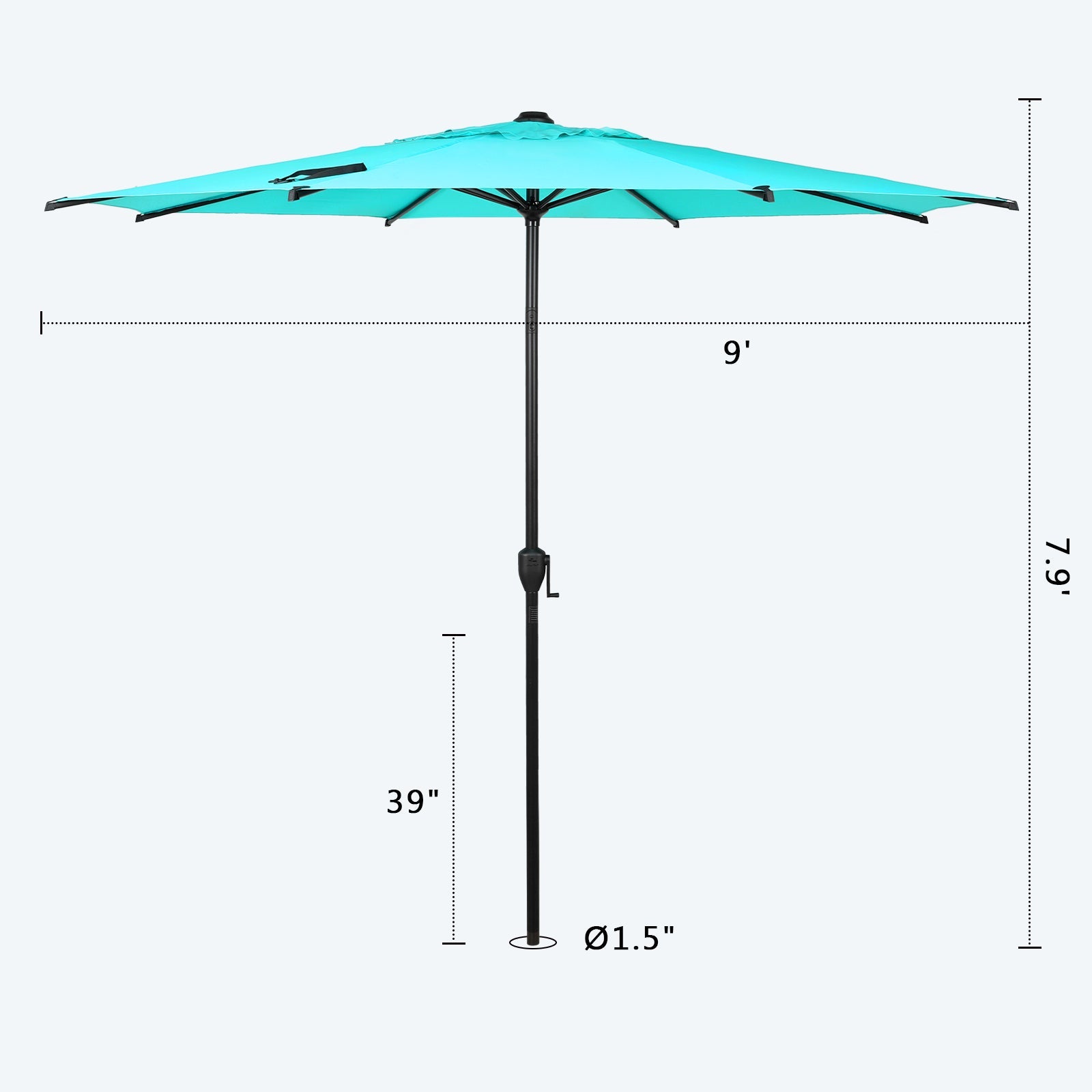 Lyon | 9ft Market Umbrella - Abba Patio