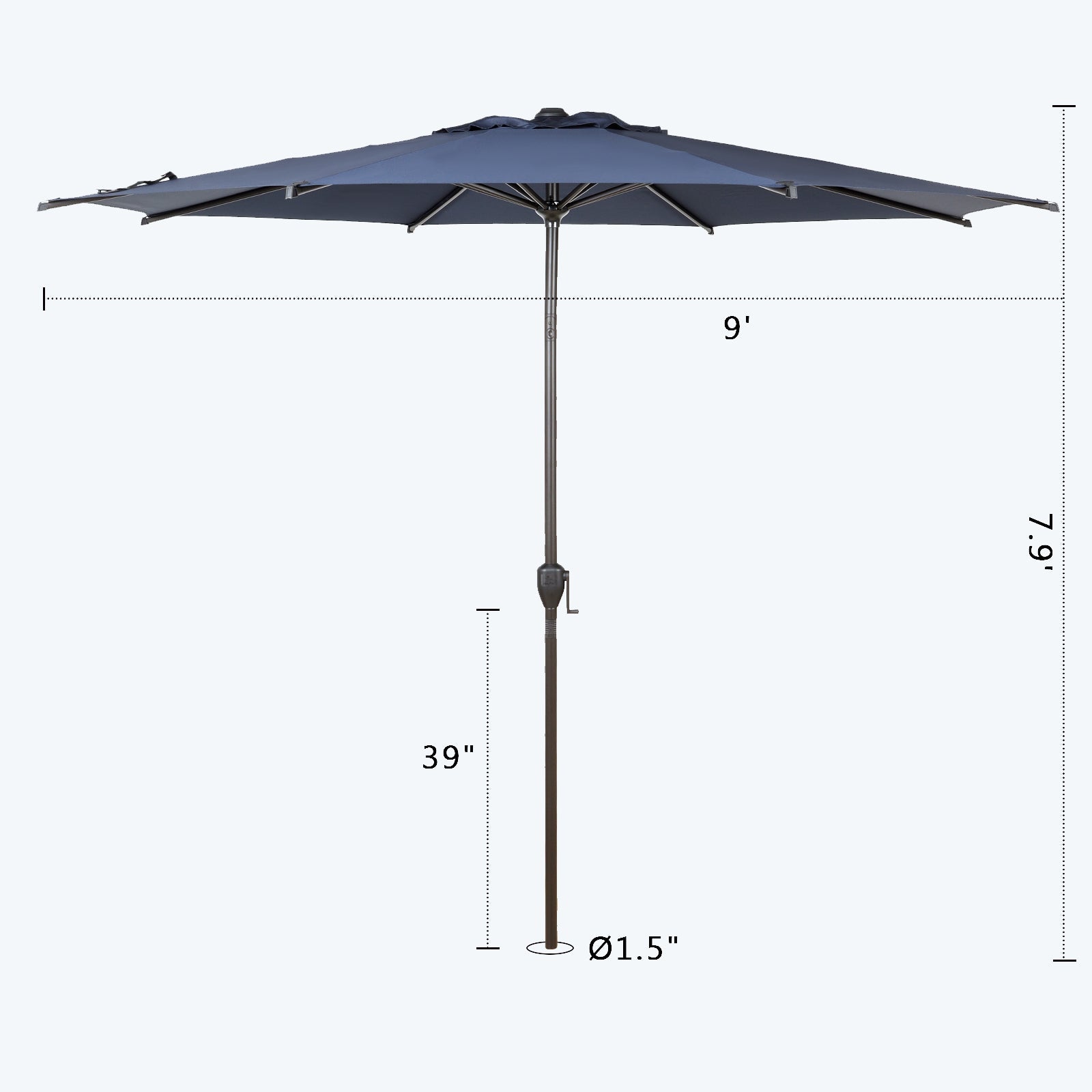 Lyon | 9ft Market Umbrella - Abba Patio