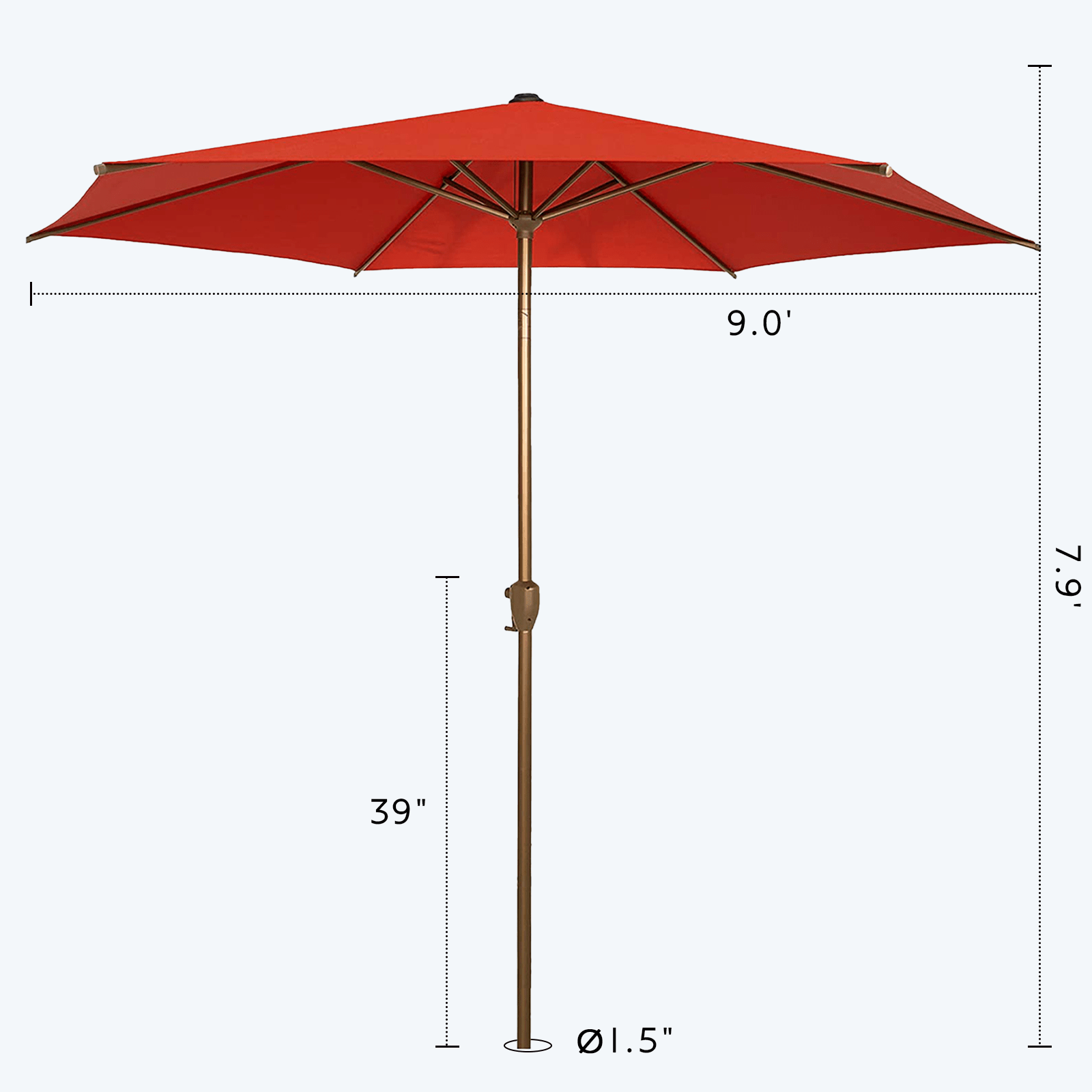 Lyon | 9ft Market Umbrella - Abba Patio