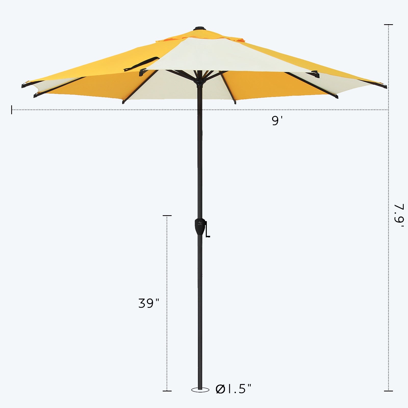 Lyon | 9ft Market Umbrella - Abba Patio