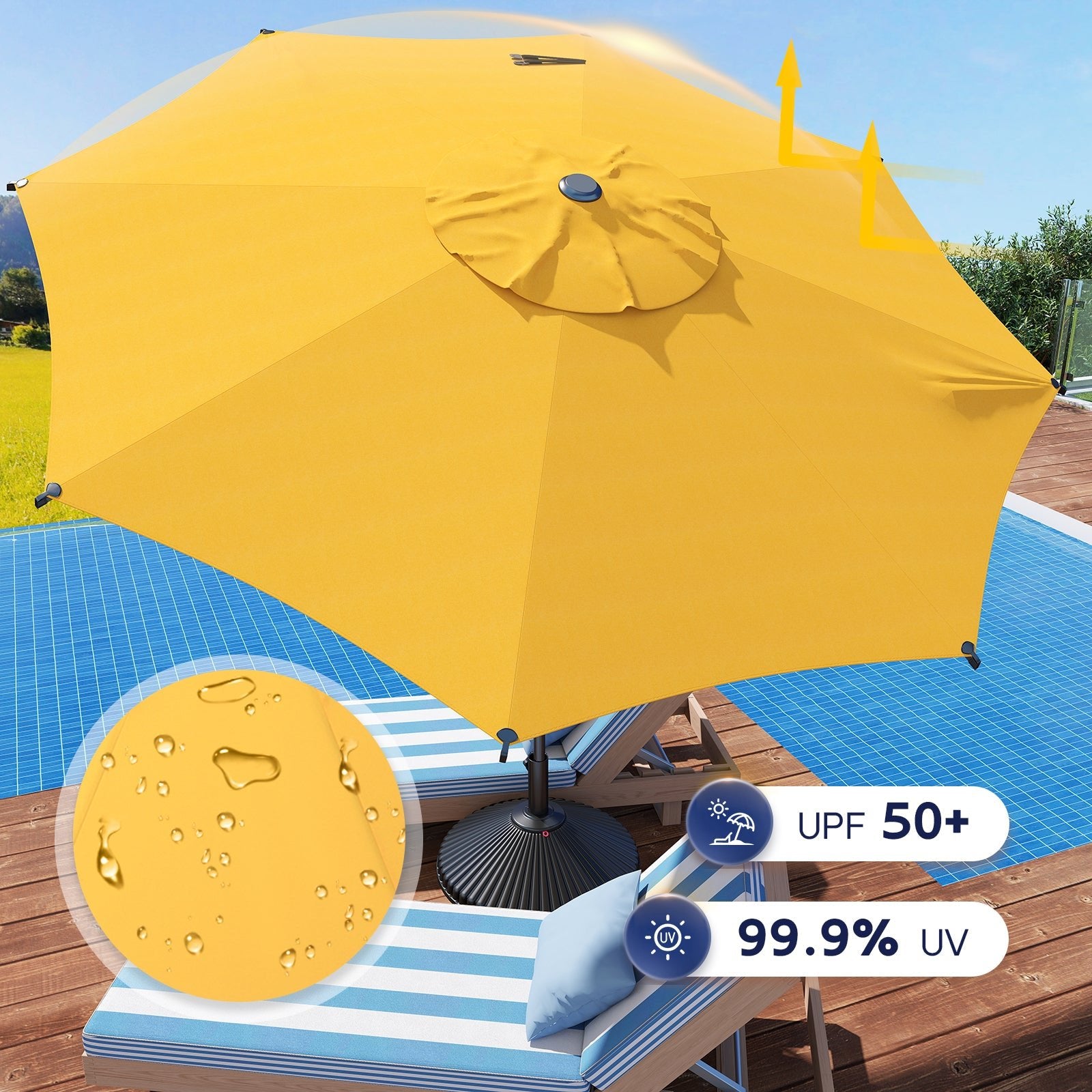 Lyon | 9ft Market Umbrella - Abba Patio