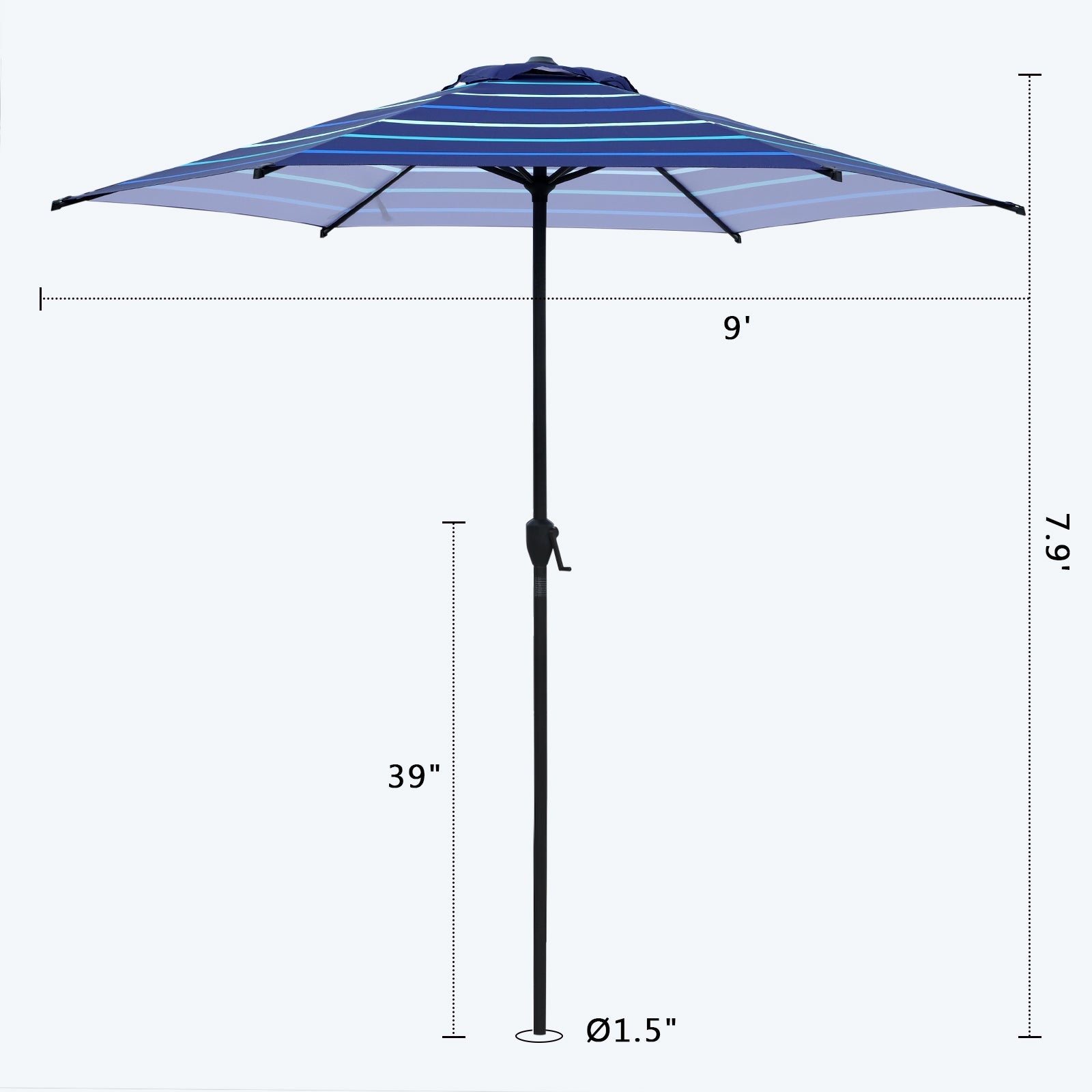 Lyon | 9ft Market Umbrella - Abba Patio