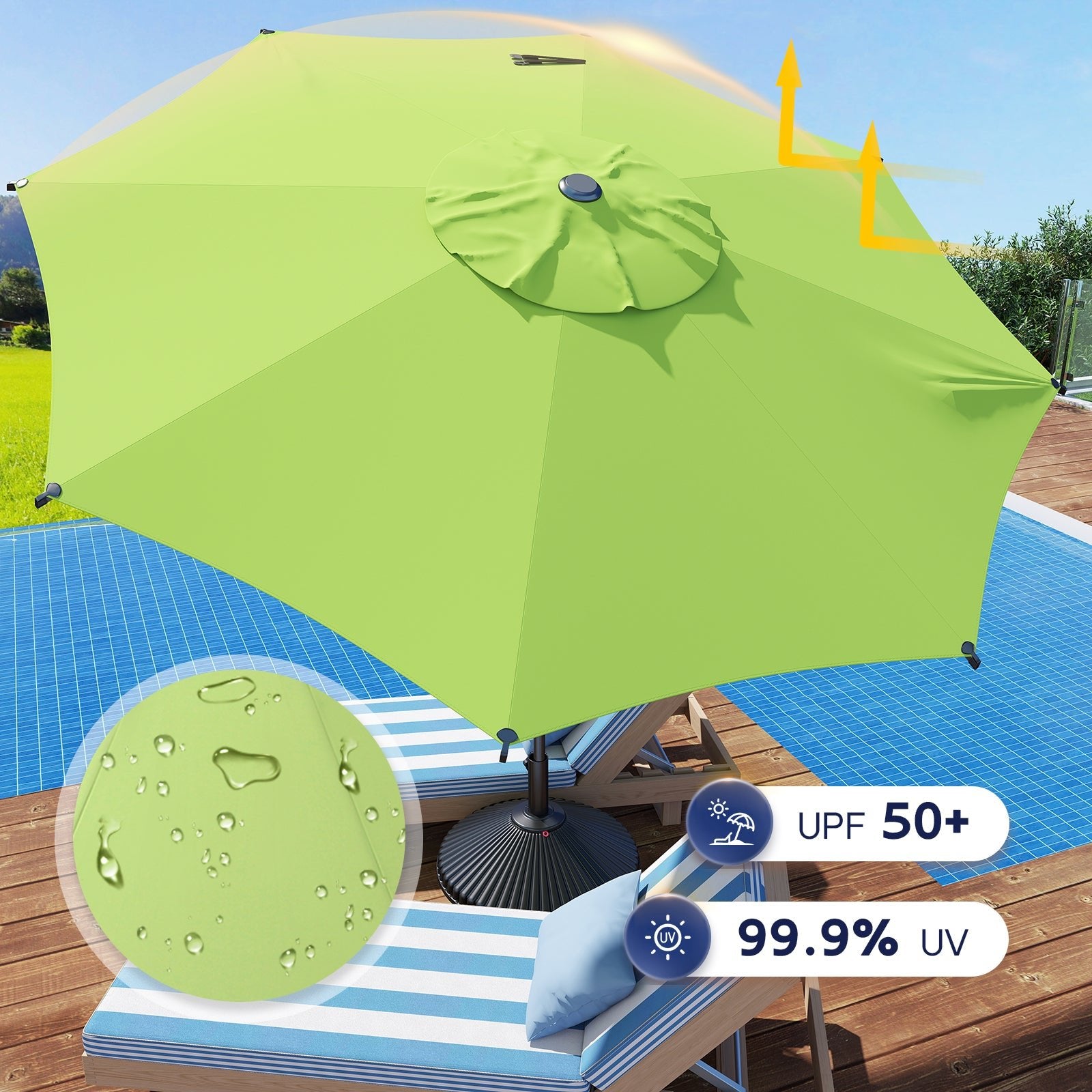 Lyon | 9ft Market Umbrella - Abba Patio
