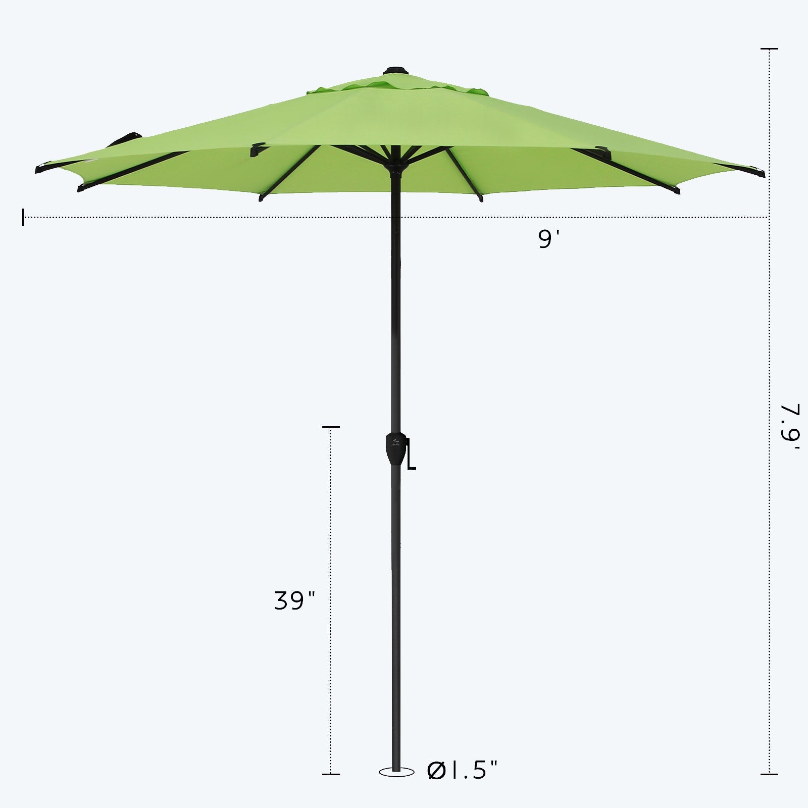 Lyon | 9ft Market Umbrella - Abba Patio