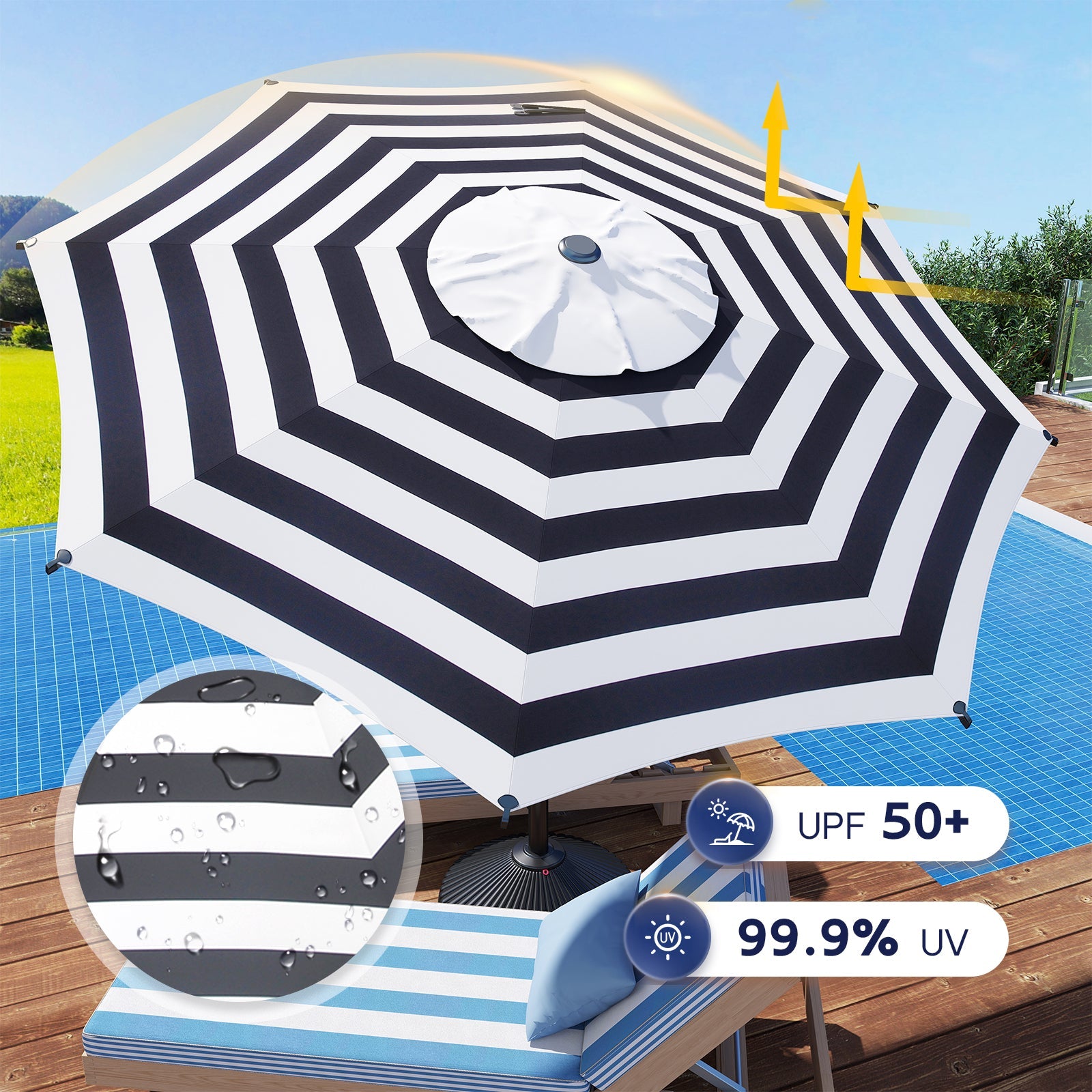 Lyon | 9ft Market Umbrella - Abba Patio