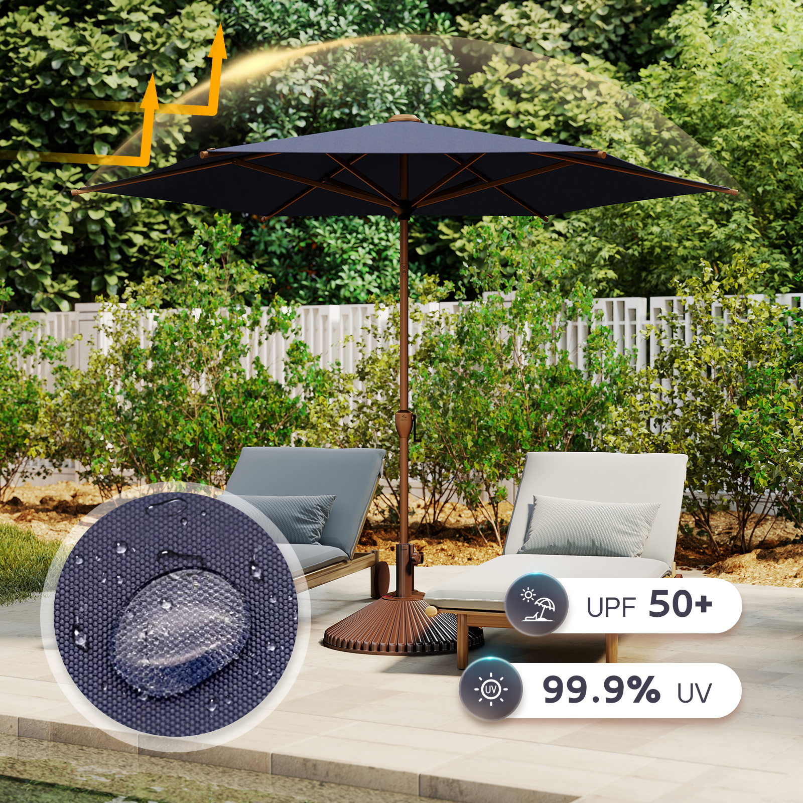 Lyon | 9ft Market Umbrella - Abba Patio