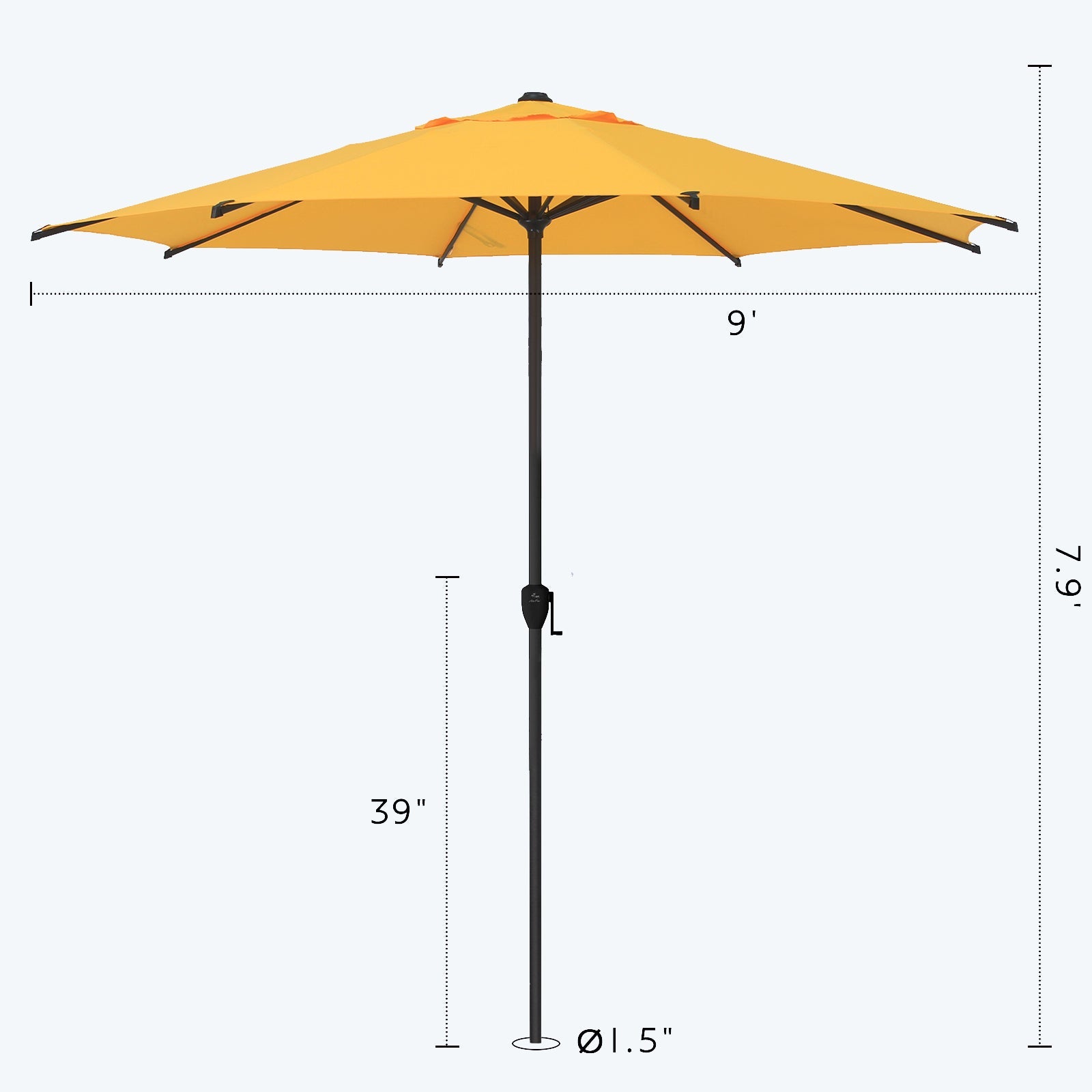 Lyon | 9ft Market Umbrella - Abba Patio