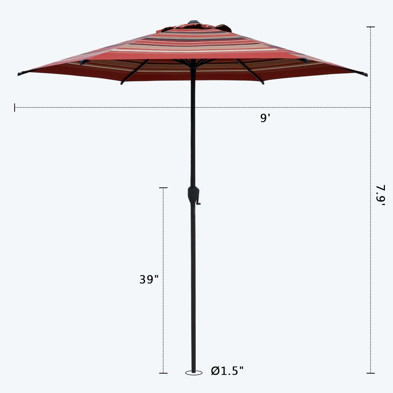 Lyon | 9ft Market Umbrella - Abba Patio