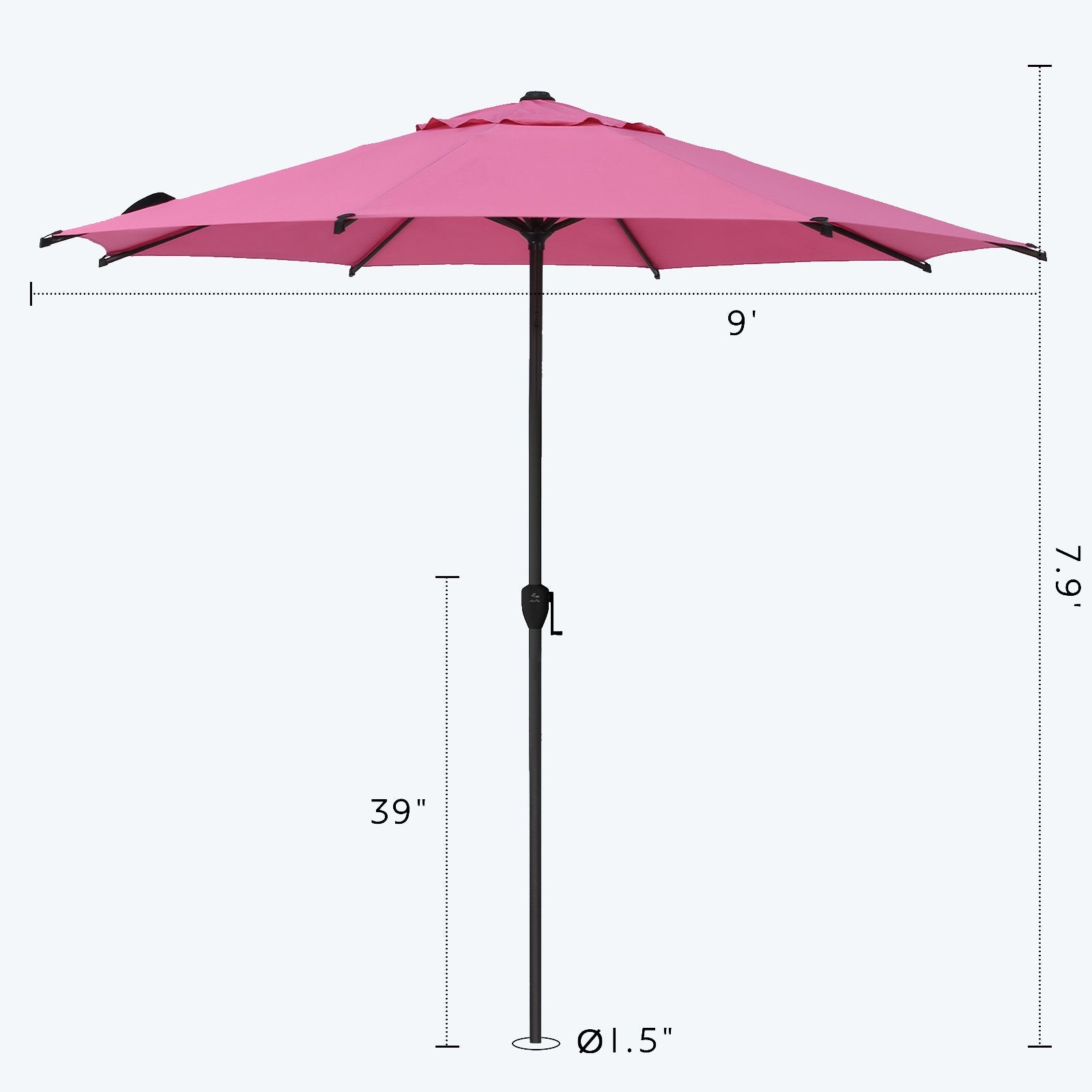 Lyon | 9ft Market Umbrella - Abba Patio