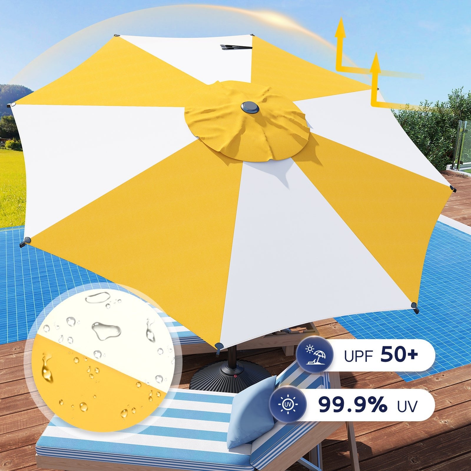 Lyon | 9ft Market Umbrella - Abba Patio