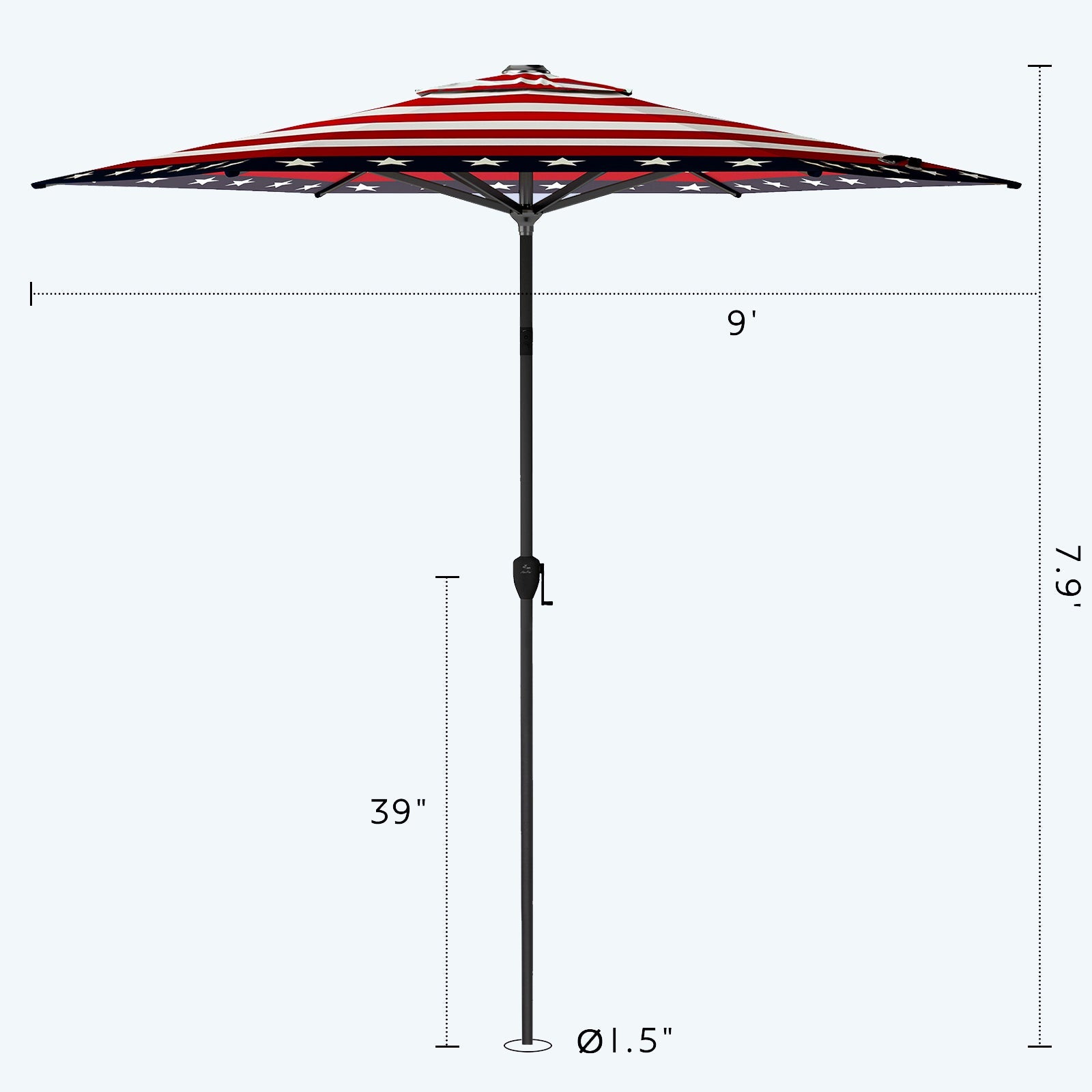 Lyon | 9ft Market Umbrella - Abba Patio