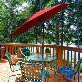 abba patio 9ft patio umbrella Lyon 2023| 9 Feet Patio Umbrella With Push Button Tilt and Crank – Abba Patio