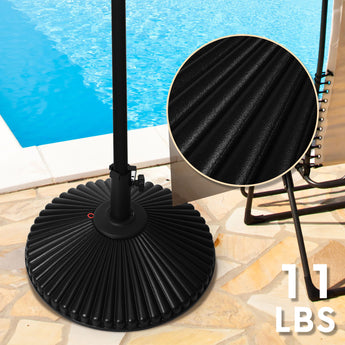abba patio round steel market umbrella base Abba Patio Round Base for Market Umbrella