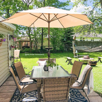 abba patio 9x11 umbrella Lyon 2023| 9 Feet Patio Umbrella With Push Button Tilt and Crank – Abba Patio