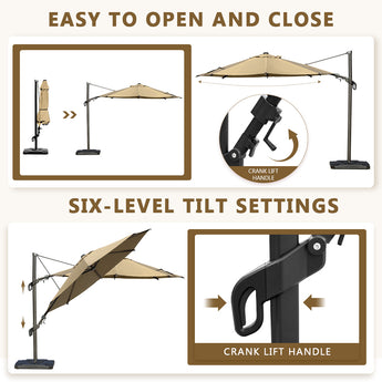 Vienna | 10 Feet Cantilever Offset Umbrella