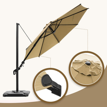 abba patio offset cantilever umbrella Bundle