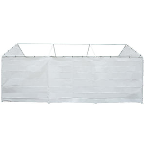 Replacement Cover for 12 x 20-Feet 8 Legs Carport Shelter with Rings, White (Frame & Top Cover Not Included)