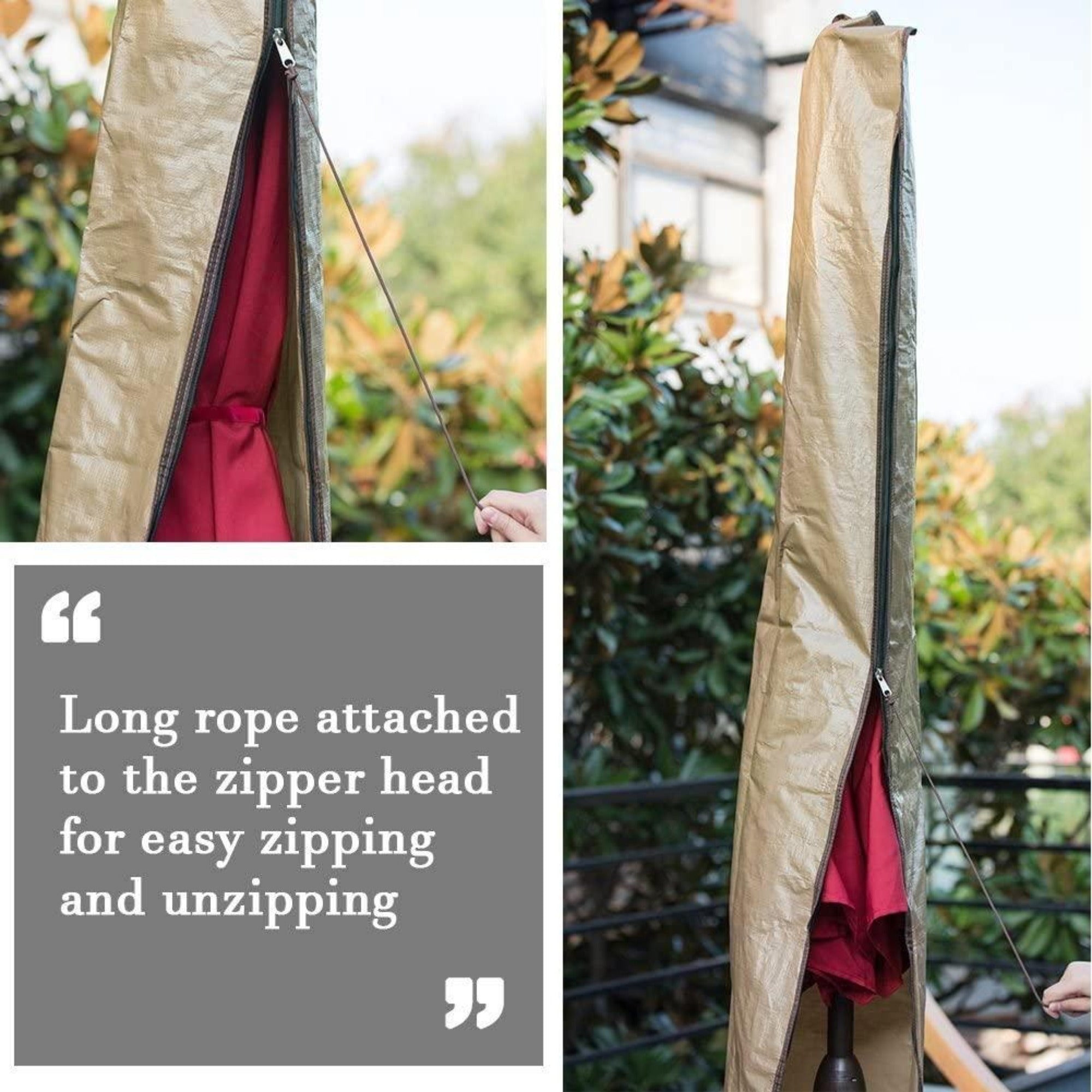 double sided patio umbrella covers with zipper Market Patio Umbrella Cover for 7-11 Ft Umbrella – Abba Patio